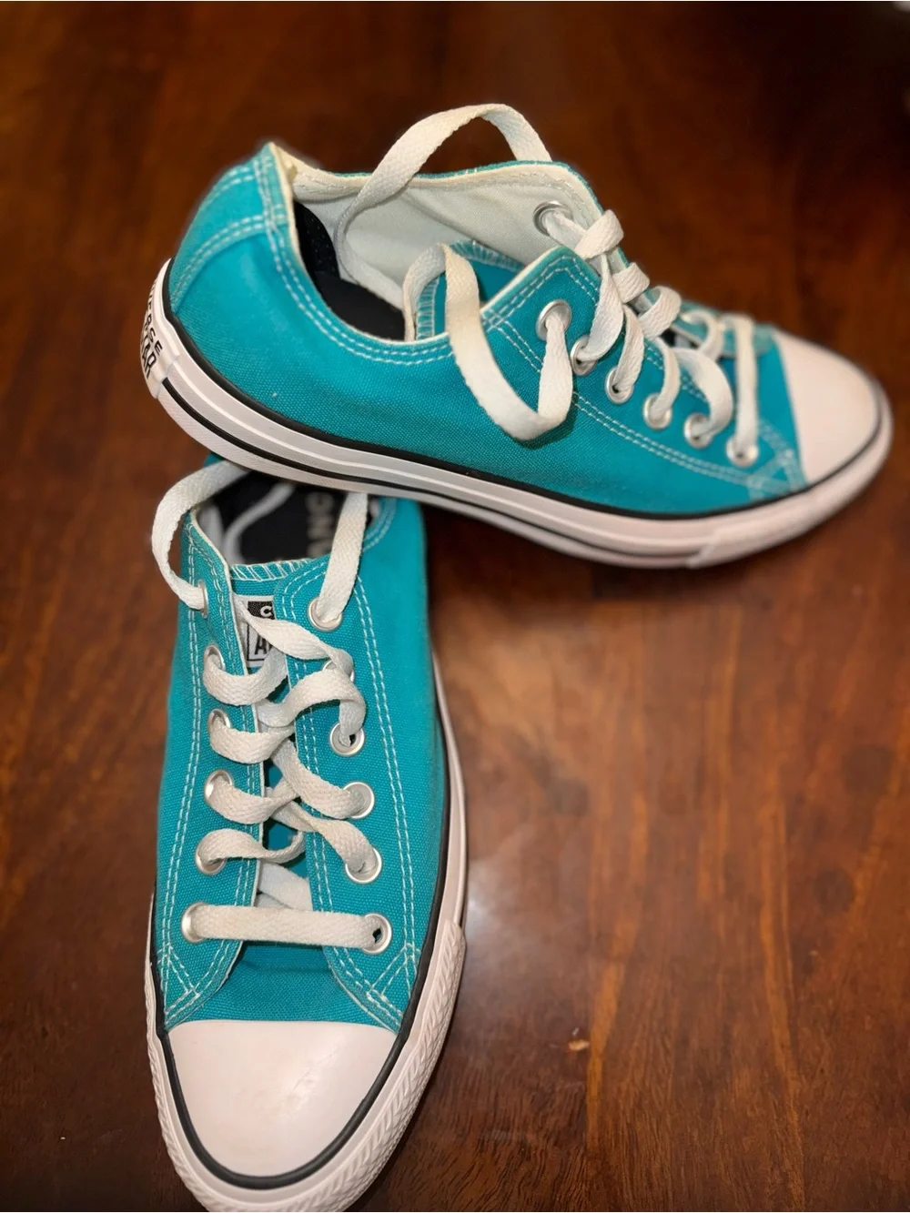 SOLD
Converse Chuck Taylor Teal Blue Low Top Sneakers women’s size 7 or men’s 5 - Picture 2 of 8